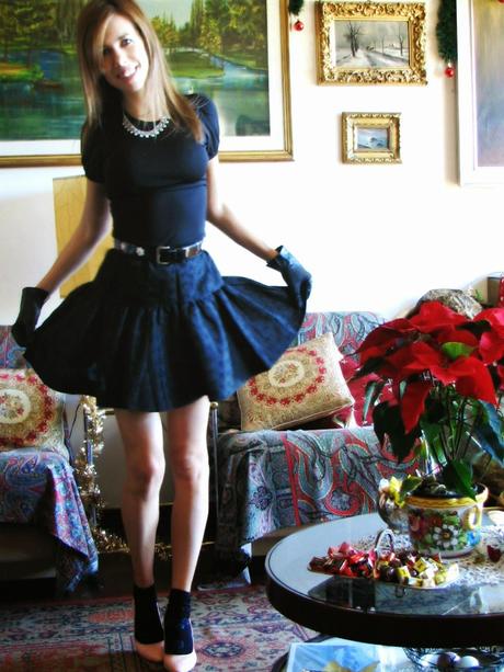 Total look in black & pink