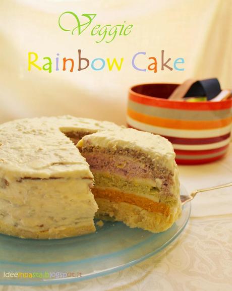 Veggie Rainbow Cake (torta di verdure a strati multicolor)