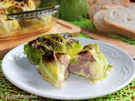 Involtini di verza con salsiccia e provola