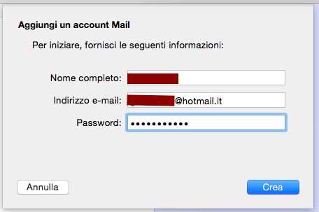 Come configurare un account Outlook o Hotmail su OS X Yosemite