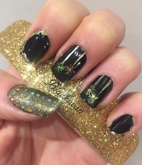 New Year Gold Nail Art: La Mia Nail Art Per Capodanno