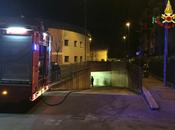 Luino, fuoco un’autorimessa sotterranea condominio Turati