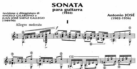 Antonio Josè Sonata para Guitarra