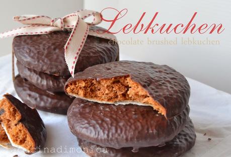 LEBKUCHEN - chocolate brushed lebkuchen -  lebkuchen spennellati al cioccolato