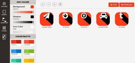 FlattyShadow: editor di icone con ombra per i nostri progetti grafici