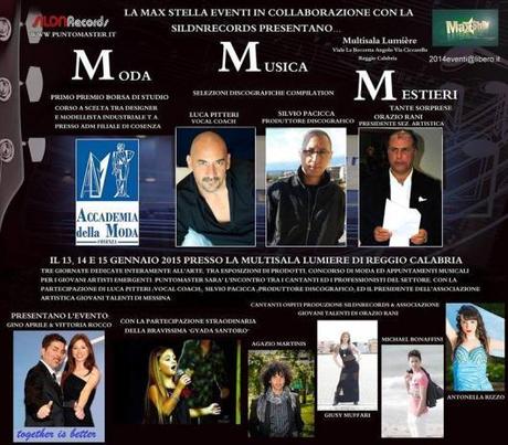 In occasione dell'evento M.M.M (Moda, Musica, Mestieri) TRE GIORNATE DEDICATE INTERAMENTE ALL'ARTE 13 – 14 – 15 GENNAIO