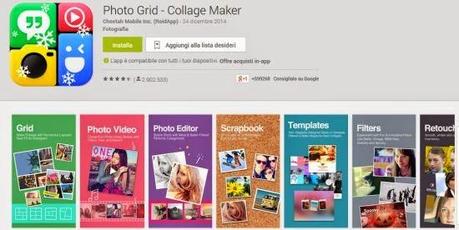 Photo Grid: crea collage fotografici professionali su android