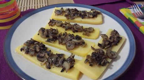 polenta al forno con funghi