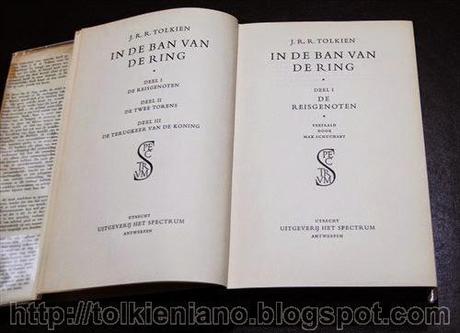 In de Ban van de Ring, la prima edizione olandese 1956-1967 con il nome errato sul primo volume