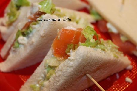 Antipasti: Tramezzini al salmone