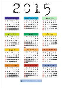 2015 calendar