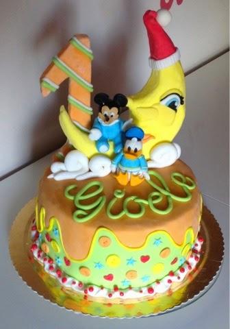 Torta topolino con luna