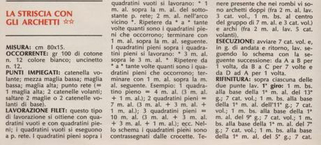 Schemi per il filet: Striscia con archetti