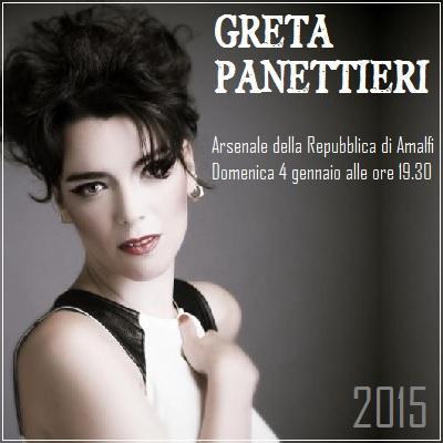 Greta Panettieri live ad Amalfi, domenica 4 gennaio 2015 presso l`Arsenale della Repubblica.