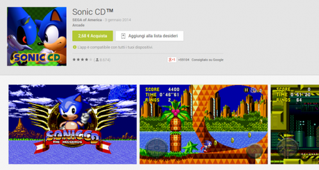 Sonic CD App Android su Google Play