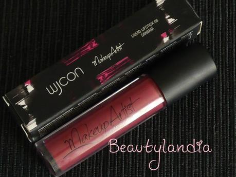 WJCON - Make up Artist Long lasting liquid lipstick n 08 Sangria (swatches e review) -