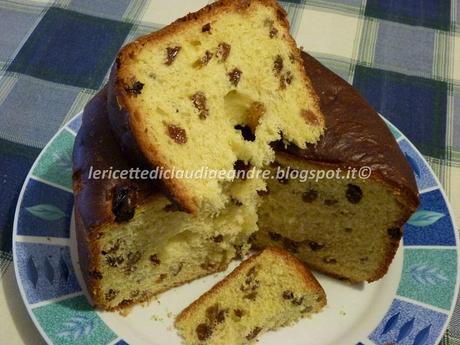 Panettone con margarina e uvetta