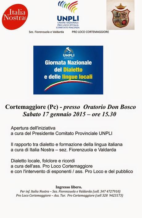 Vernacolisti di tutto il mondo unitevi a Cortemaggiore