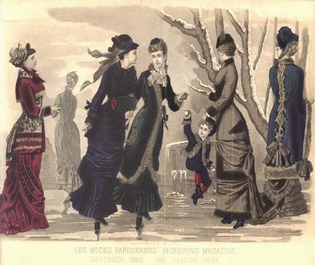 Late Victorian winter fashion.