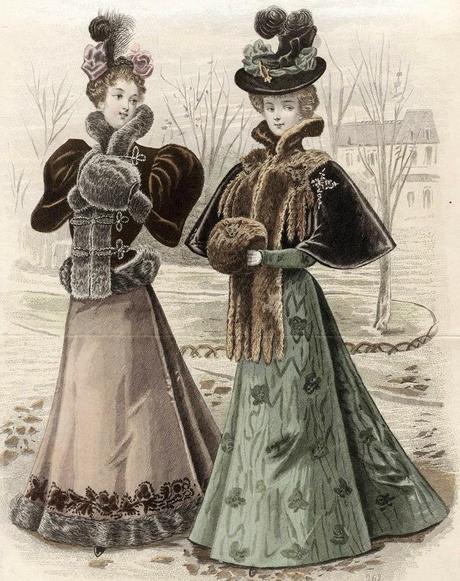 Late Victorian winter fashion.