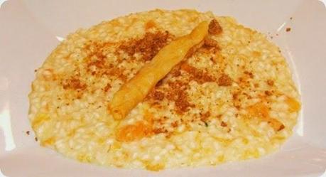 Risotto con zucca taleggio e crumble di amaretti