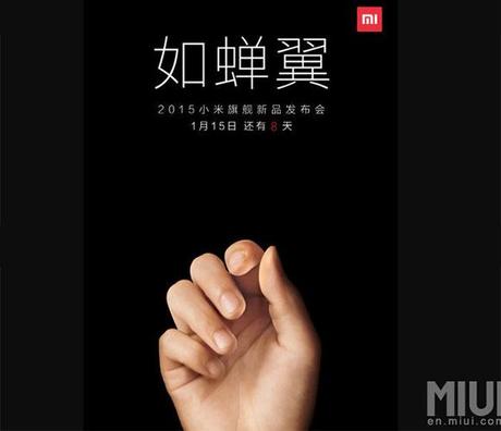 Il 15 gennaio Xiaomi presenterà lo smartphone ultra sottile
