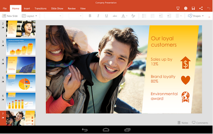 PowerPoint per tablet