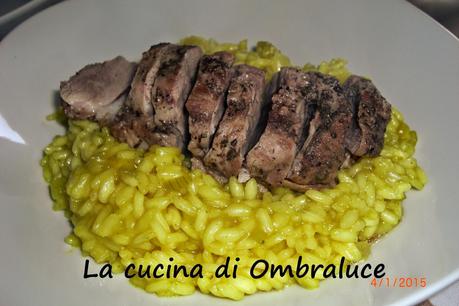 Risotto con zafferano e petto d'anatra