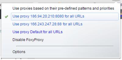 Proxies su FoxyProxy