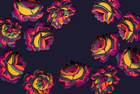 COLORATISSIMI PATTERNS TRIDIMENSIONALI NELLE BELLISSIME OPERE DI CARTA DI MAUD VANTOURS