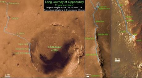 Opportunity festeggia 11 anni dalla cima di Cape Tribulation