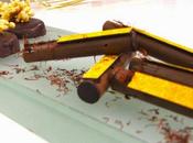 Cilindri gianduia zafferano.