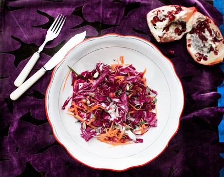 smilinginthekitchen, insalata di melograno e cavolo rosso, Silvia Dall'Aglio