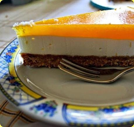 Cheese cake fredda allo yogurt con purea di ananas1