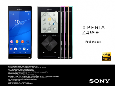 sony xperia z4 music