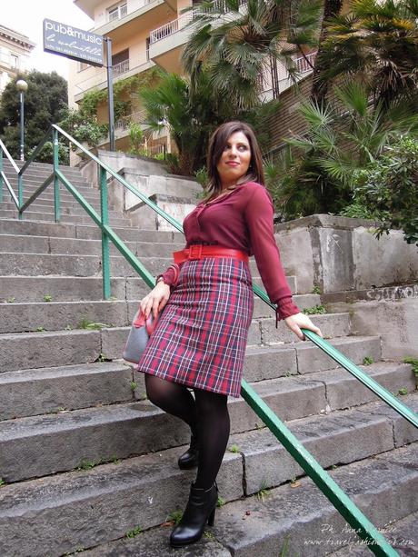 Red tartan outfit
