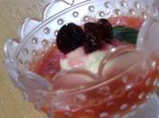 Budino ricotta amarene zuppetta melone.