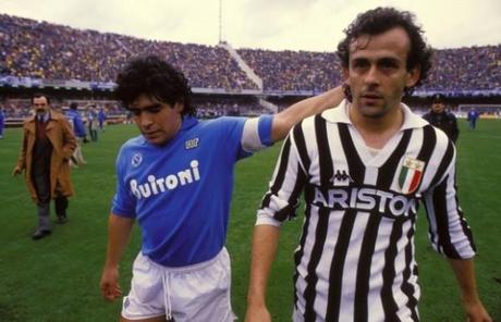 Napoli - Juventus, Maradona e Platini