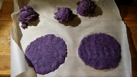 Hamburger di patate Vitellotte..viola. solo 3 ingredienti!!