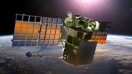 Rappresentazione del satellite DSCOVR che controllerà in tempo reale il flusso di vento solare e che verrà lanciato a fine mese da Cape Canaveral. Crediti: NOAA