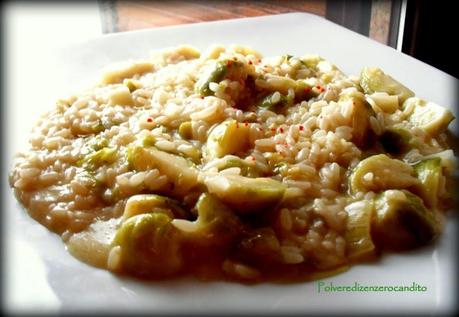 Risotto ai cavolini di bruxelles e gorgonzola