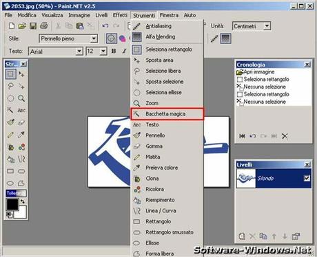 Paint-NET: strumenti utilizzabili
