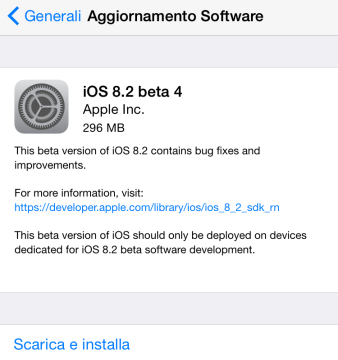 Apple rilascia iOS 8.2 beta 4 agli sviluppatori, Link Diretti al Download [Completato]