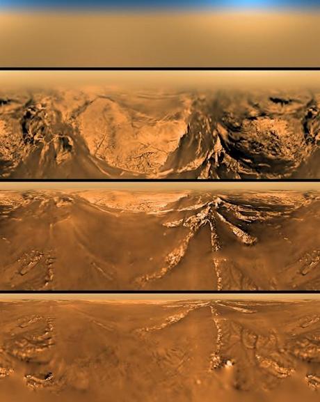 Le immagini sono state prese dal radiometro spettrale della sonda durante la discesa su Titano. 