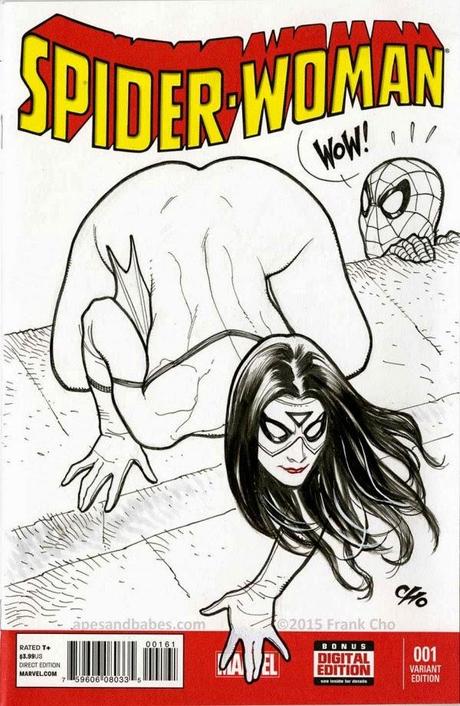 SPIDER-WOMAN DI MILO MANARA, MENTRE FRANK CHO RENDE OMAGGIO AL MAESTRO LA CLASSIFICA DI VENDITE PREMIA LA NUOVA SERIE