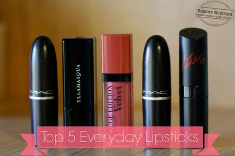 Top 5 Everyday Lipsticks