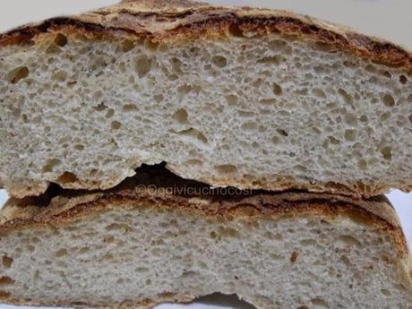 Pane misto con semola rimacinata con lievito madre