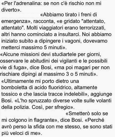 Il writer vandalo e pericoloso devasta Roma, si confessa in un'intervista all'Espresso ma ancora sta a piede libero. Eppure tutti sanno chi sia