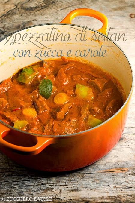 Spezzatino di seitan con zucca e carote