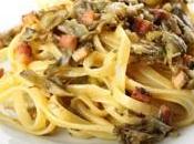 Tagliatelle, carciofi prosciutto